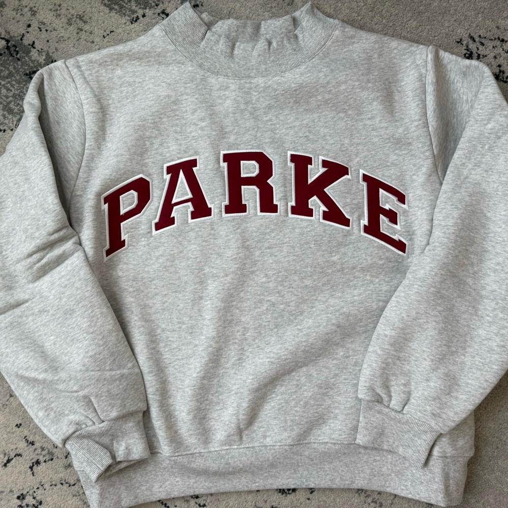 PARKE Varsity Mockneck Grey/Maroon L/XL